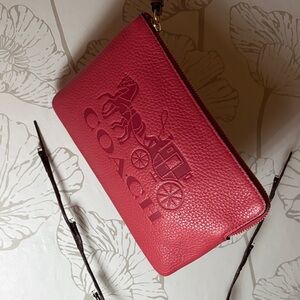 Coach Red Leather Wristlet